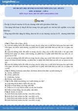 Đề thi giữa học kì 2 Sinh 11 Chân trời sáng tạo - Đề số 2